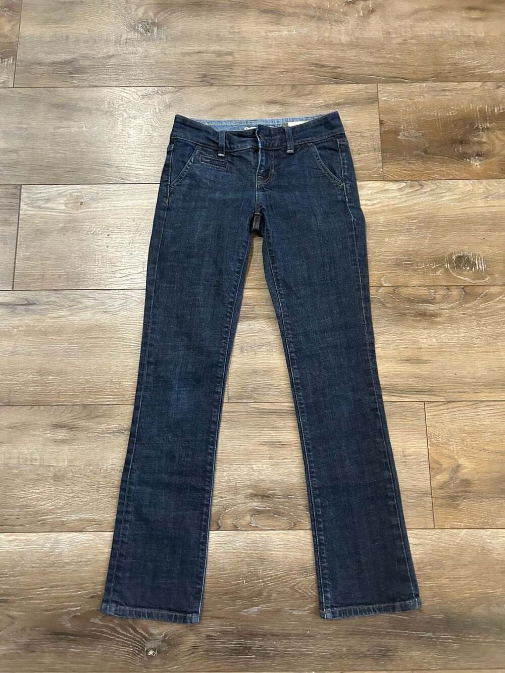 Gap Straight Leg Stretch Dark Wash Denim Jeans Size 1
